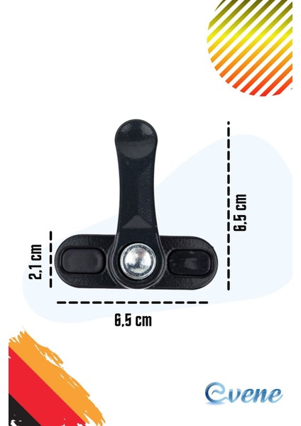 Pencere Emniyet Kilidi Güvenlik Düğmeli Metal Kilit Antrasit Rengi 6 Adet