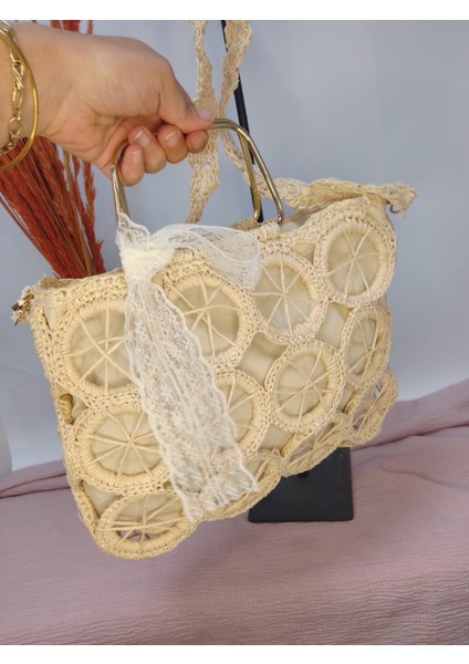 El Yapımı Şık Kadın El ve Omuz Çantası