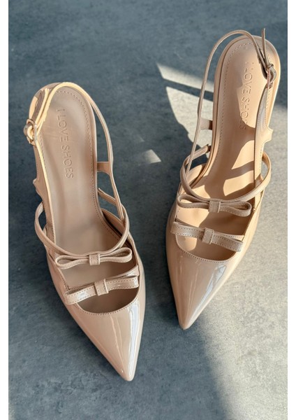 Montra Rugan Fiyonk Detaylı Bej Stiletto fiyatları