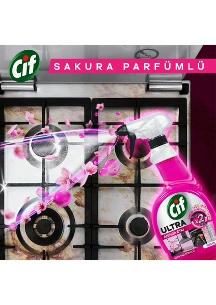 Ultra Sprey Sakura Parfümlüi Kir ve Yağ Sökücü 750 ml x 4 Adet modelleri