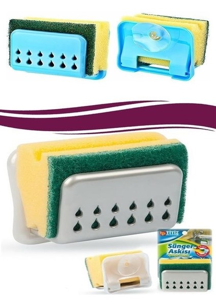 ® Pratik Mutfak Lavabo Vantuzlu Bulaşık Süngeri Askısı Aparatı fiyatları