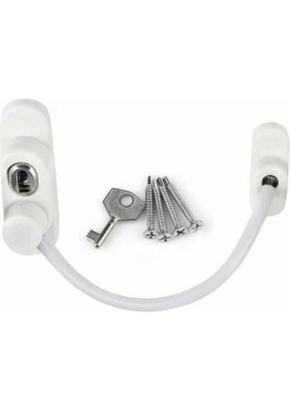 Pencere Kilidi Pencere Çocuk Kilit Koruyucu ve Kilit 7 Adet Beyaz Renk