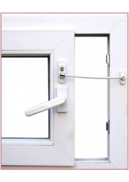 Pencere Kilidi Pencere Çocuk Kilit Koruyucu ve Kilit 7 Adet Beyaz Renk