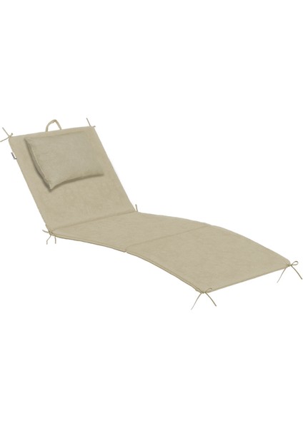 Şezlong Minderi, Havuz Plaj Outdoor Kamp Için Katlanır Sünger Minder, 22DENS 180X55X4 cm - Bej