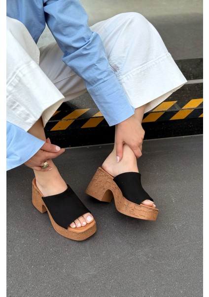 Velseya Süet Siyah Kadın Topuklu Terlik fiyatları