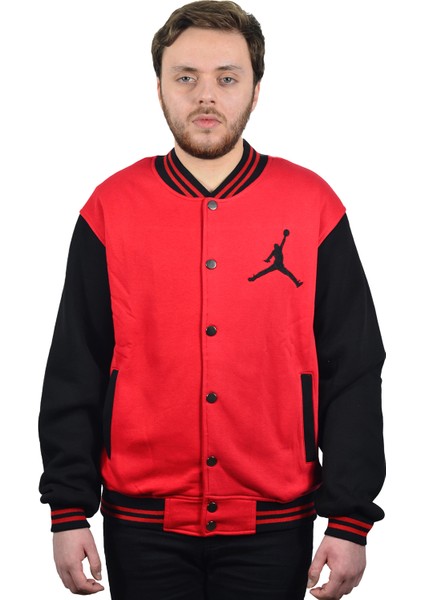Air Jordn Kırmızı Siyah Kolej Ceket