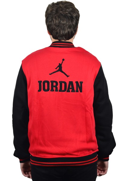 Air Jordn Kırmızı Siyah Kolej Ceket fırsatları