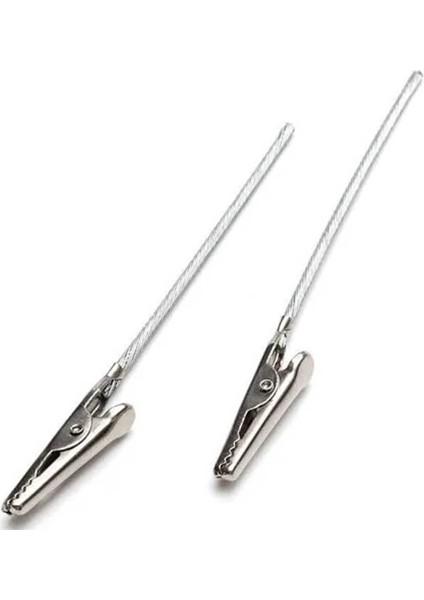 Metal Timsah Ağzı Tutacak Aparatı Epoksi Için Metal Tutacak 9 cm (5 Adet) Gümüş