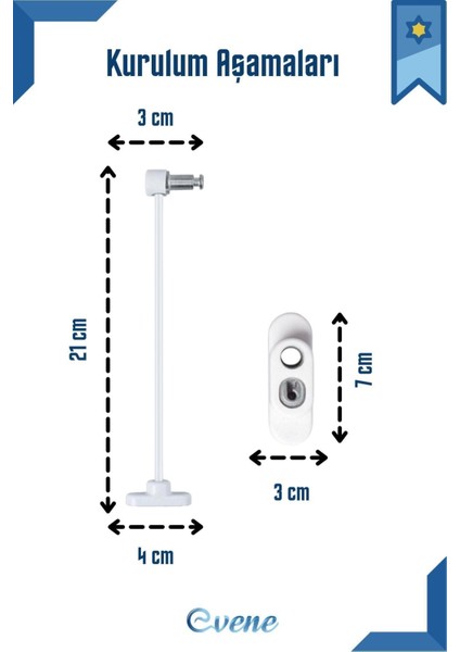 Koyu Kahve Pencere Kilidi 7 Adet Halatlı Çocuk Güvenlik Emniyet Hırsız Pimapen Pvc Kapı Kilit