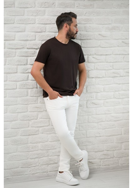 Slimfit Fit Bisiklet Yaka Rayon Kumaş Full Likralı T-Shirt fiyatları