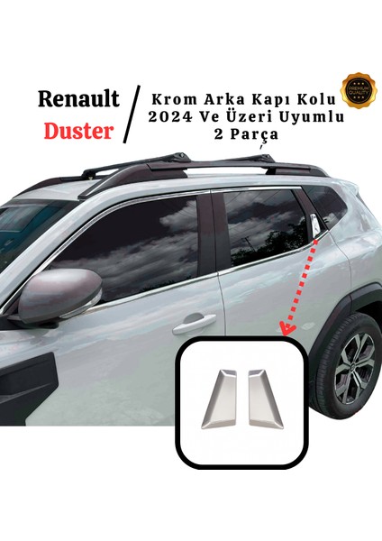 Renault Duster 2024 Üzeri Için Krom Arka Kapı Kolu 2 Kapı Paslanmaz Çelik