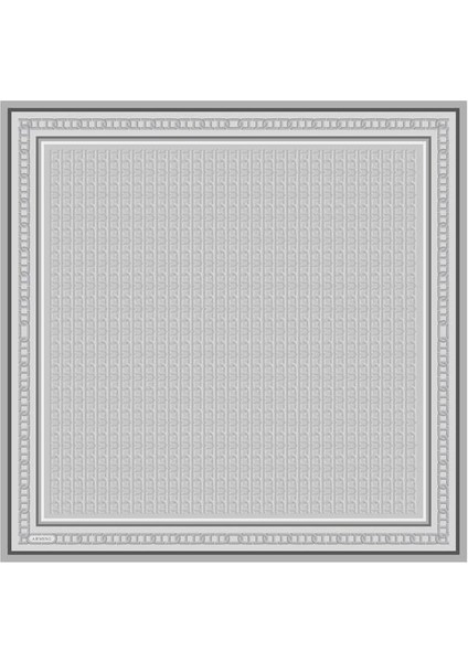 Desenli Saf Ipek Twill Eşarp 9301 37
