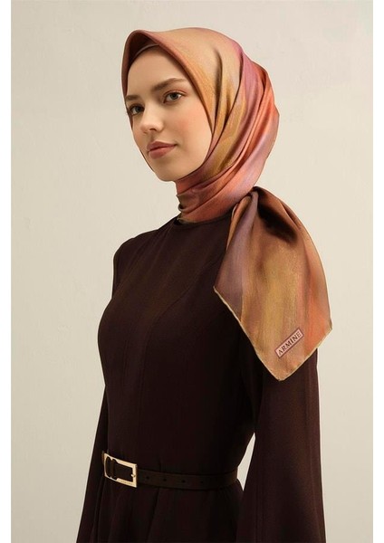 Desenli Saf Ipek Twill Eşarp 9308 07 fırsatları