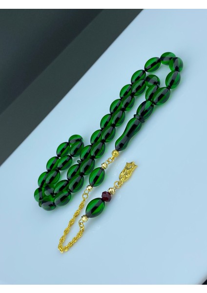 Ateş Kehribar Yaldızlı 925 Ayr Gümüş Püsküllü