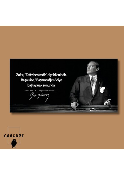 Panoramik Kanvas Makam Panosu Atatürk Sözleri Zafer ve Başarı modelleri