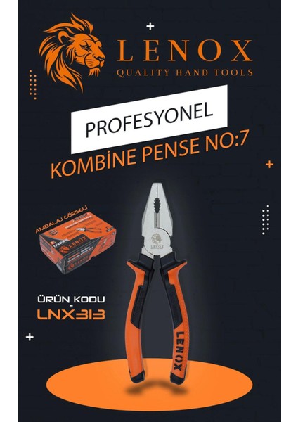 Profesyonel Kombine Pense No:7 S45 Çelik