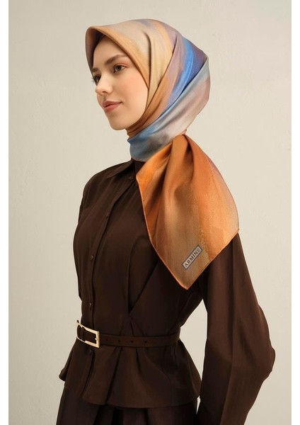 Desenli Saf Ipek Twill Eşarp 9308 02 modelleri