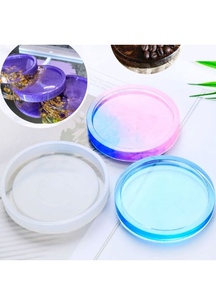 Epoksi Silikon Kalıp Bardak Altlığı Yuvarlak 8 cm