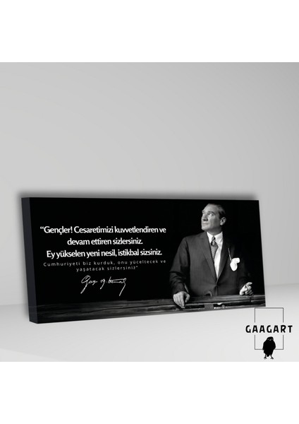 Panoramik Kanvas Makam Panosu Atatürk Sözleri Gençler Hakkında Sözü fiyatları
