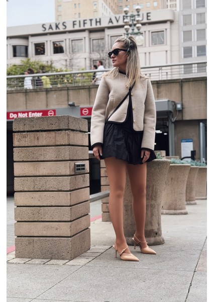 Flamor Mat Deri Yüksek Topuklu Stiletto Nude fiyatları