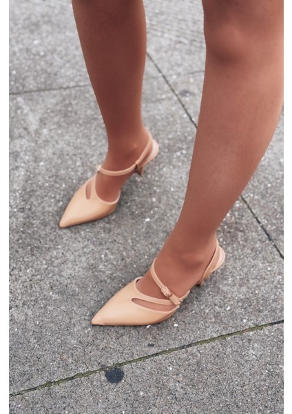 Flamor Mat Deri Yüksek Topuklu Stiletto Nude indirimleri