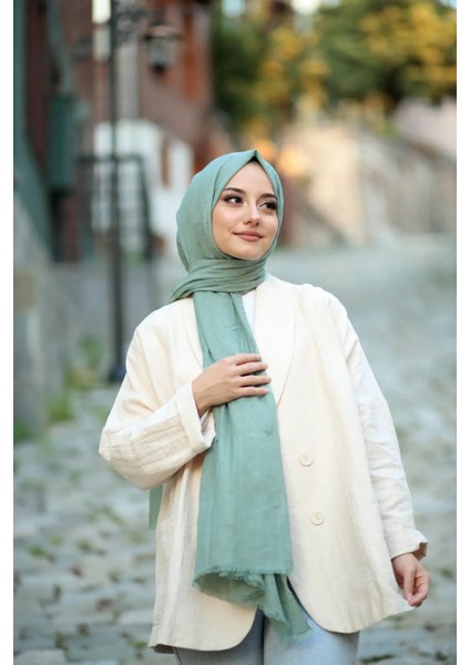 Ütü Gerektirmeyen Bambu Kraş Şal -BMB0508