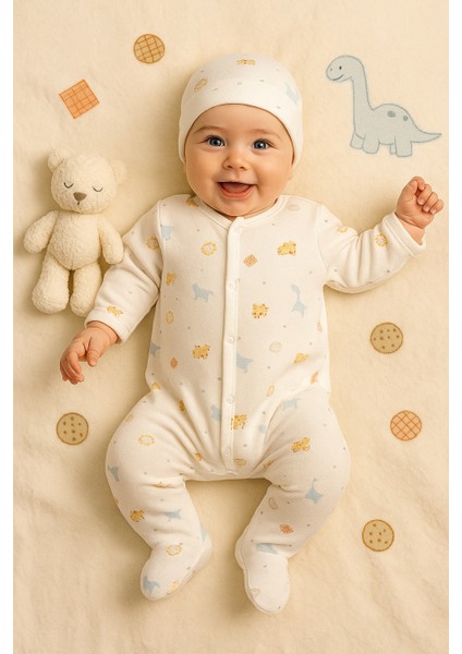 Battaniye Tulum Altüst Takım Bebek 10'lu Yeni Doğan Hastane Çıkış Zıbın Seti Panter Desenli