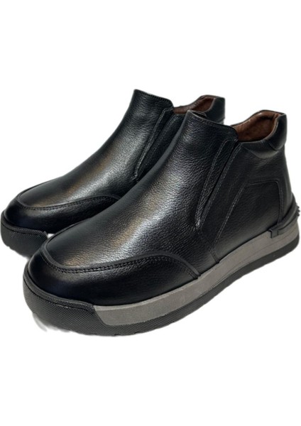 Gerçek Deri Kışlık Bağcıksız Bot Sıcak Astar