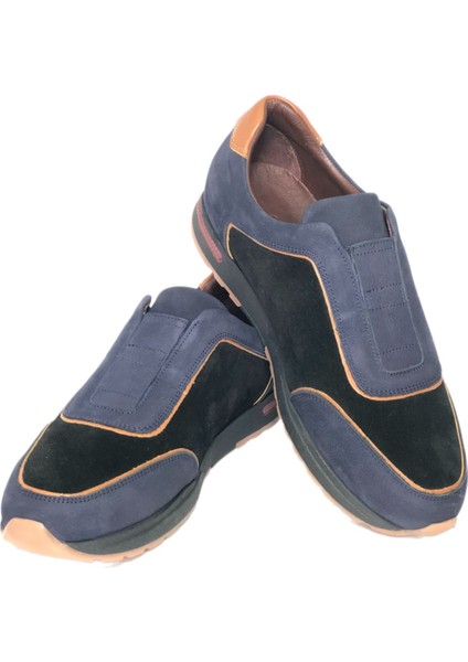 Casual Hakiki Deri Spor Ayakkabı Sneaker Bağcıksız Lastikli Model modelleri