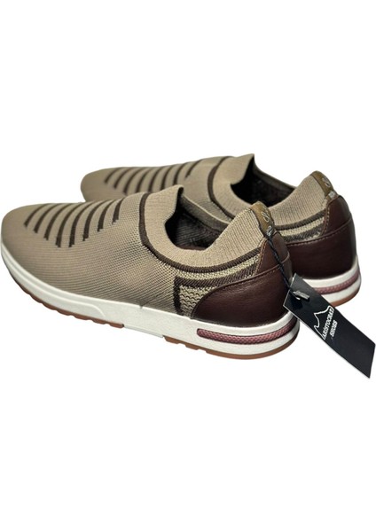 Triko Rahat Terletmeyen Yürüyüş Spor Ayakkabı Bej Kahve fırsatları