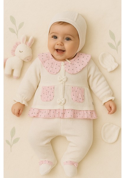 Yeni Doğan&kız Bebek Yelekli Fırfır Detaylı 0-3 Ay 7 Parça Hastane Çıkışı Zıbın Seti modelleri