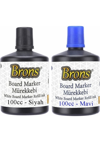 Mavi Siyah Yazı Tahta Kalem Mürekkebi 100ML 1 Adet Brons Tahta Kalemi Mürekkebi Kolay Silinebilir 100GR Okul Sınıf