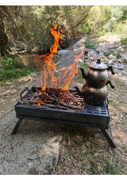 Pratik Katlanır Portatif Mangal (Çaylıklı)