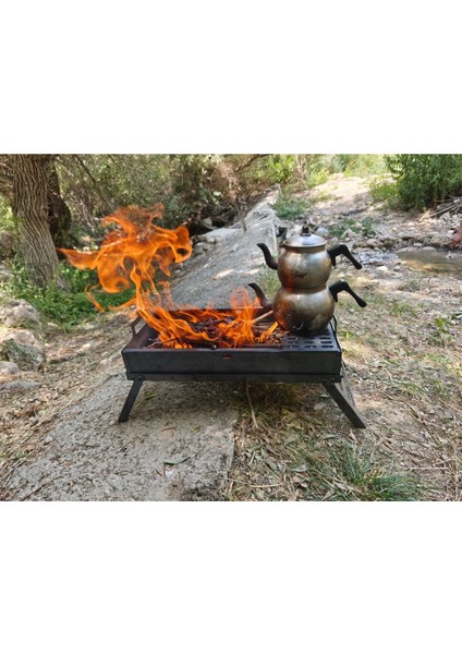 Pratik Katlanır Portatif Mangal (Çaylıklı)