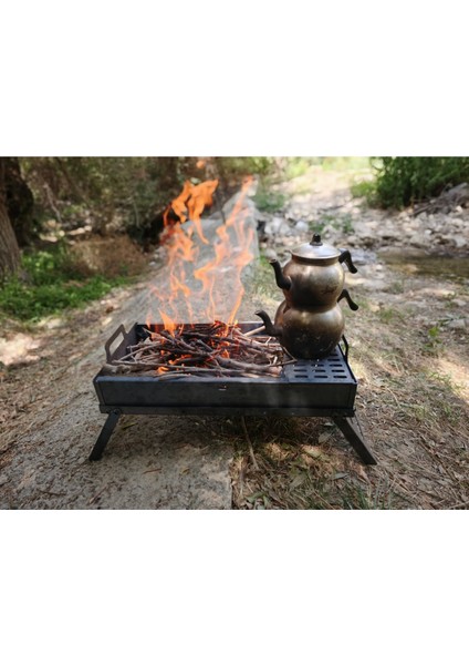 Pratik Katlanır Portatif Mangal (Çaylıklı)