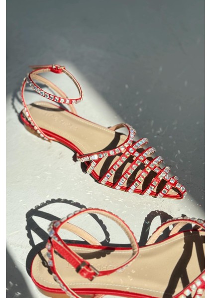 Xomira Kırmızı Bant Detaylı Kadın Babet fırsatları