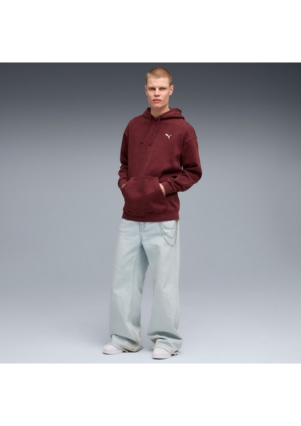 Ess Elevated Wash Hoodie Erkek Bordo Günlük Stil Sweatshirt 68804996 modelleri