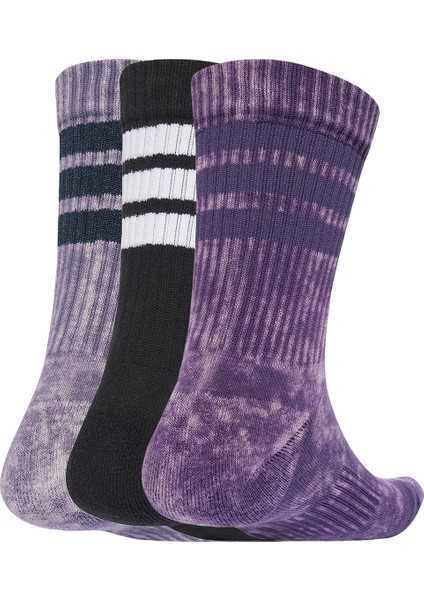 Stonewash Crew 3p Unisex Mor Günlük Stil Çorap JX5741 fiyatları