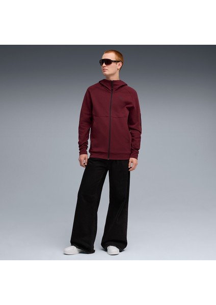 Tech Full-Zip Hoodie Erkek Bordo Günlük Stil Sweatshirt 68804596 modelleri