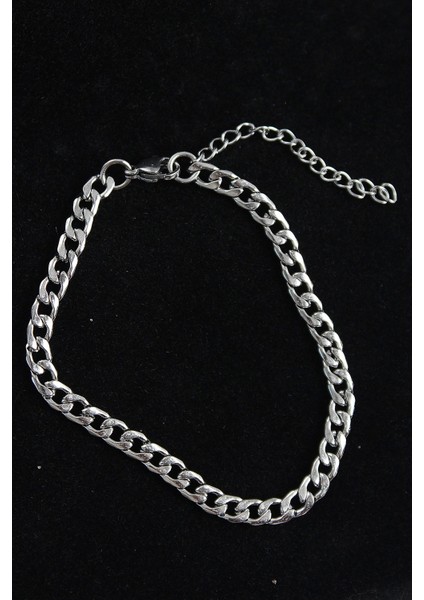 316L Çelik Klasik Model Gümüş Renk Erkek Bileklik