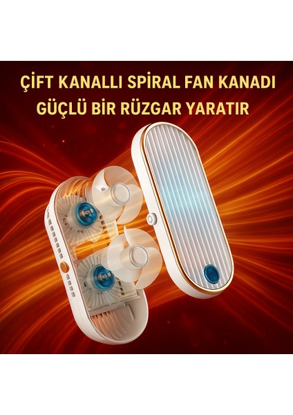 Taşınabilir Fan – USB Şarjlı, Dijital Kontrollü, Yüksek Performanslı Soğutma Kapalı ve Açık Alanlar
