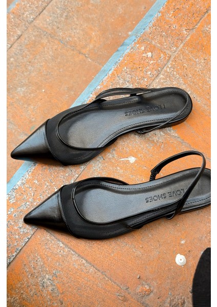 Wonels Mat Deri Siyah Tül Kadın Babet fiyatları