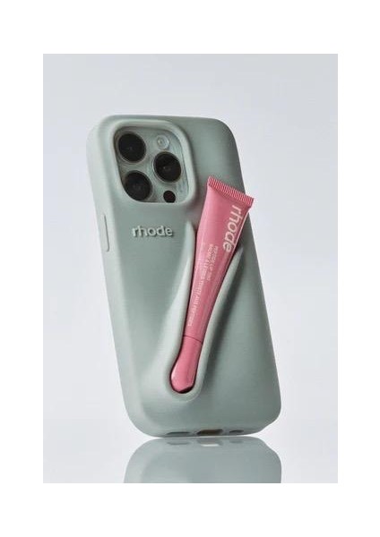 iPhone 15 Pro Max Uyumlu “ Cam Hediye “ Rhode Summer Premium Silikon Lip Case Telefon Kılıfı + Ruj
