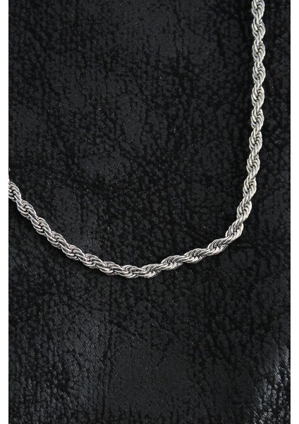 316L Çelik Burgu Zincir Model Gümüş Renk Erkek Kolye fiyatları