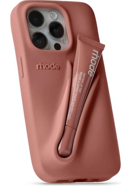 iPhone 14 Plus Uyumlu “ Cam Hediye “ Rhode Summer Premium Silikon Lip Case Telefon Kılıfı + Ruj