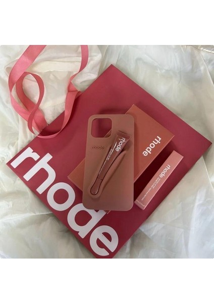 iPhone 14 Plus Uyumlu “ Cam Hediye “ Rhode Summer Premium Silikon Lip Case Telefon Kılıfı + Ruj fiyatları
