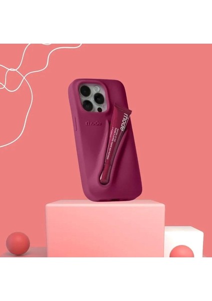 iPhone 14 Plus Uyumlu “ Cam Hediye “ Rhode Summer Premium Silikon Lip Case Telefon Kılıfı + Ruj fiyatları