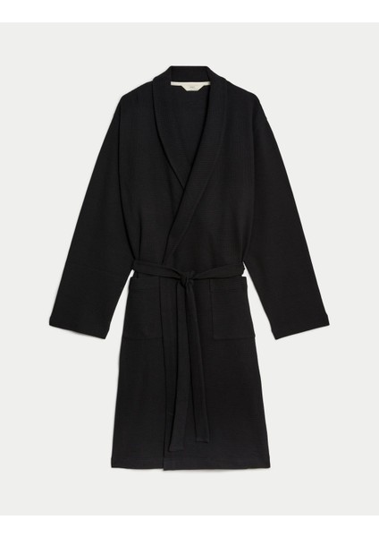 Saf Pamuklu Waffle Sabahlık indirimleri