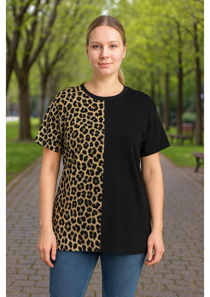 Kadın Büyük Beden Özel Desen Viskon Bluz