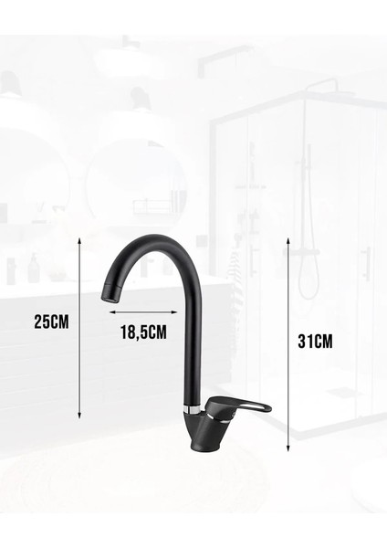 Robot Siyah Spiralli Tepe Yağmurlama Duş Seti Mutfak Banyo Lavabo Batarya Musluk Set indirimleri
